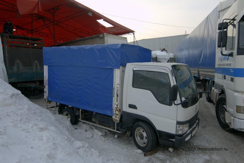 Изготовление тента-крышки, шторы и заднего клапана на грузовик Mazda в Новосибирске