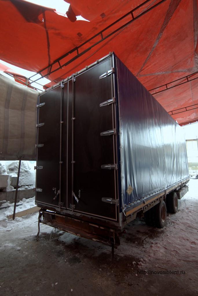 Изготовление и установка задних распашных ворот на прицеп Krone в Новосибирске