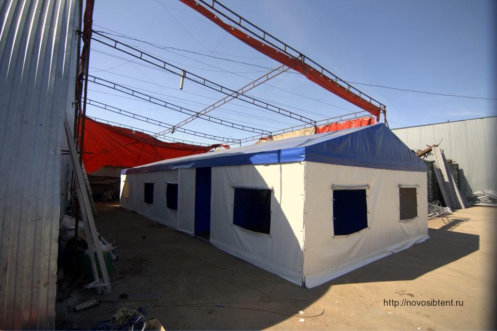 Изготовление шатра с двухскатной крышей в Новосибирске